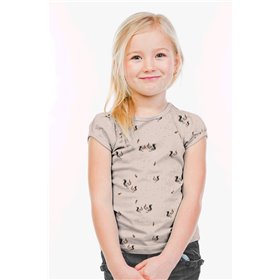 JERSEY BAWEŁNIANY CYFRA WIEWIÓRKA BEIGE
