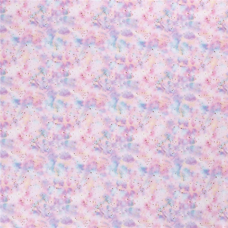 JERSEY BAWEŁNIANY CYFRA CHMURY PINK