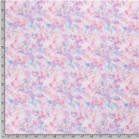 JERSEY BAWEŁNIANY CYFRA CHMURY PINK