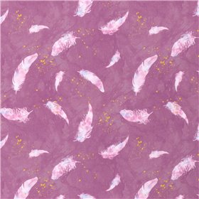 JERSEY BAWEŁNIANY CYFRA PIÓRA OLD PINK