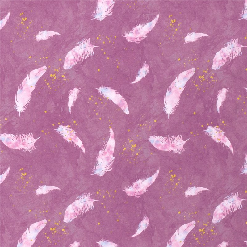 JERSEY BAWEŁNIANY CYFRA PIÓRA OLD PINK