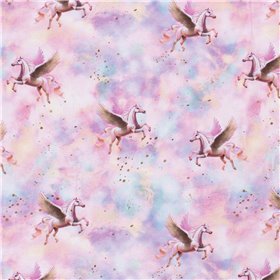 JERSEY BAWEŁNIANY CYFRA JEDNOROŻCE PINK