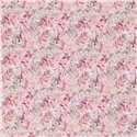 JERSEY BAWEŁNIANY CYFRA LIŚCIE PINK