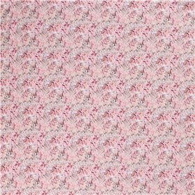 JERSEY BAWEŁNIANY CYFRA LIŚCIE PINK