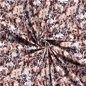 JERSEY BAWEŁNIANY CYFRA KWIATY OFF WHITE