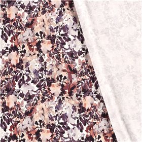 JERSEY BAWEŁNIANY CYFRA KWIATY OFF WHITE