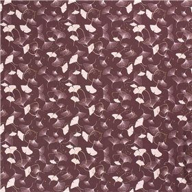 JERSEY BAWEŁNIANY CYFRA LIŚCIE BORDEAUX