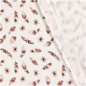 JERSEY BAWEŁNIANY CYFRA PIÓRA OFF WHITE