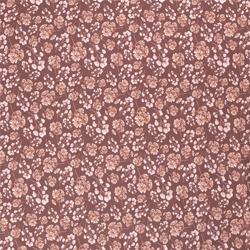 JERSEY BAWEŁNIANY CYFRA KWIATY OLD PINK