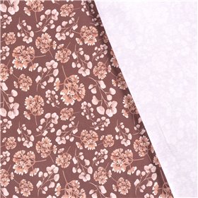 JERSEY BAWEŁNIANY CYFRA KWIATY OLD PINK