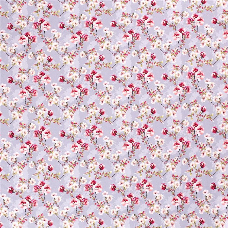 DRESÓWKA PĘTELKA CYFRA FLOWERS LIGHT GREY