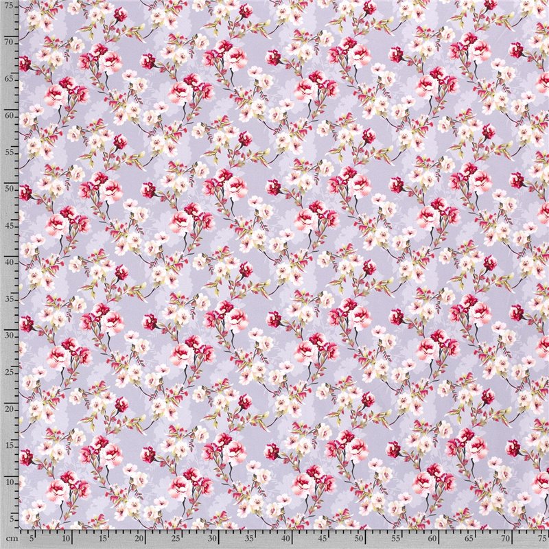 DRESÓWKA PĘTELKA CYFRA FLOWERS LIGHT GREY