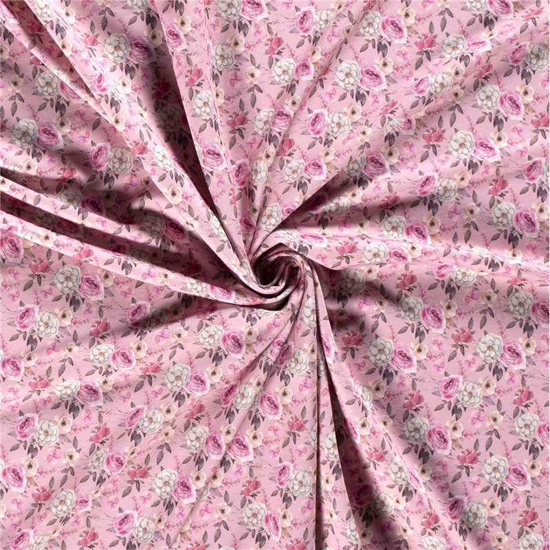 DRESÓWKA PĘTELKA CYFRA KWIATY PINK