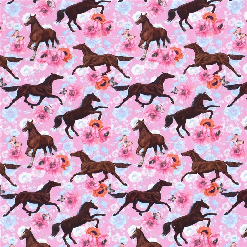 DRESÓWKA PĘTELKA CYFRA KONIE PINK
