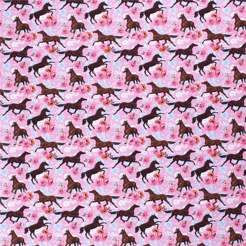 DRESÓWKA PĘTELKA CYFRA KONIE PINK