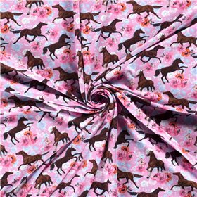 DRESÓWKA PĘTELKA CYFRA KONIE PINK
