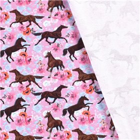 DRESÓWKA PĘTELKA CYFRA KONIE PINK
