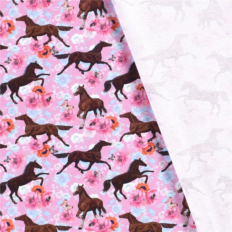DRESÓWKA PĘTELKA CYFRA KONIE PINK