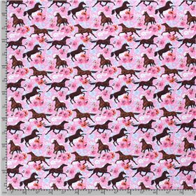 DRESÓWKA PĘTELKA CYFRA KONIE PINK