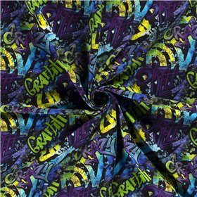 DRESÓWKA PĘTELKA CYFRA GRAFFITI LIME GREEN