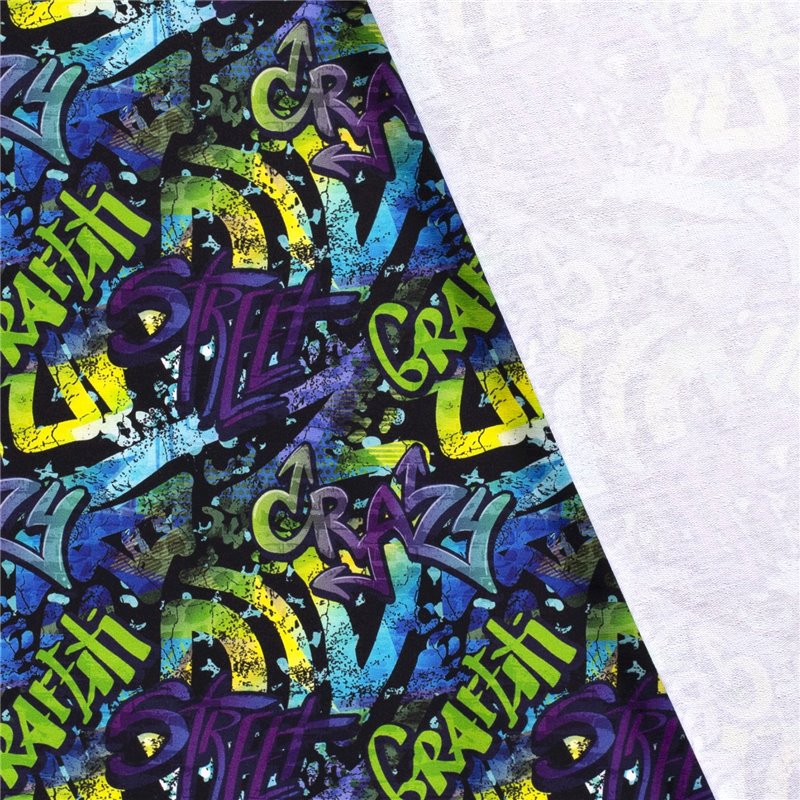DRESÓWKA PĘTELKA CYFRA GRAFFITI LIME GREEN
