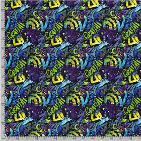 DRESÓWKA PĘTELKA CYFRA GRAFFITI LIME GREEN