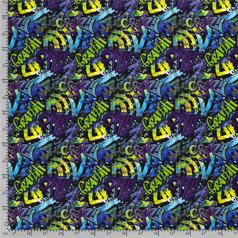DRESÓWKA PĘTELKA CYFRA GRAFFITI LIME GREEN