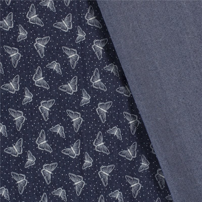 DENIM PRINT BUTTERFLY