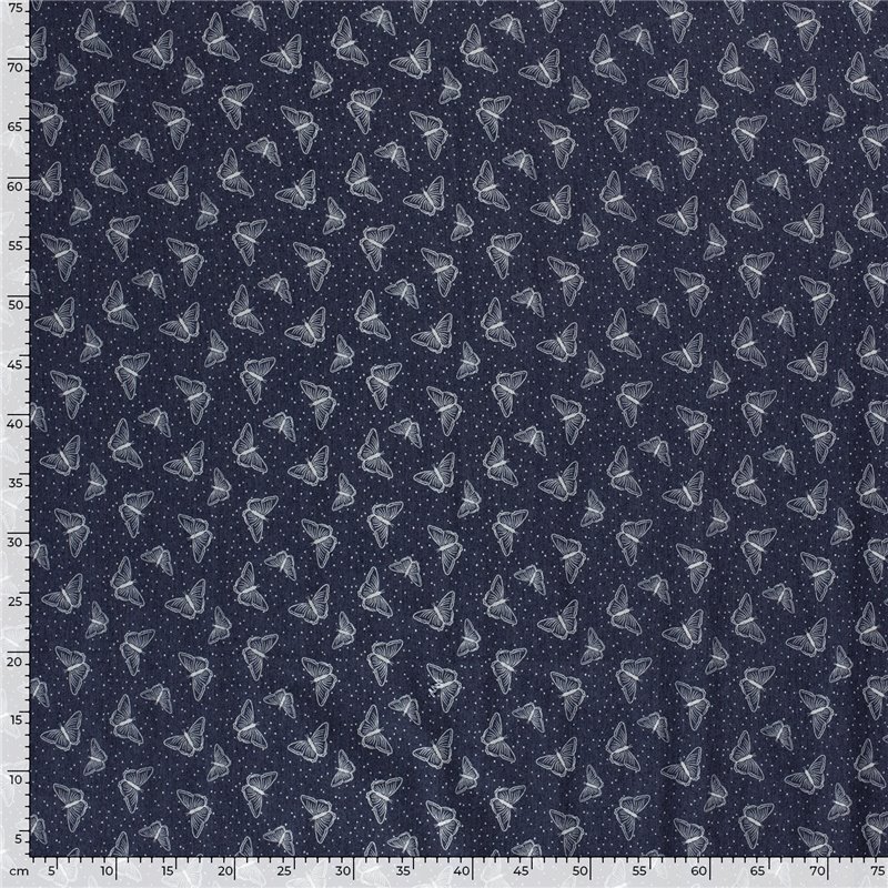 DENIM PRINT BUTTERFLY