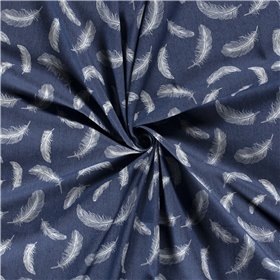 DENIM PRINT FEATHERS
