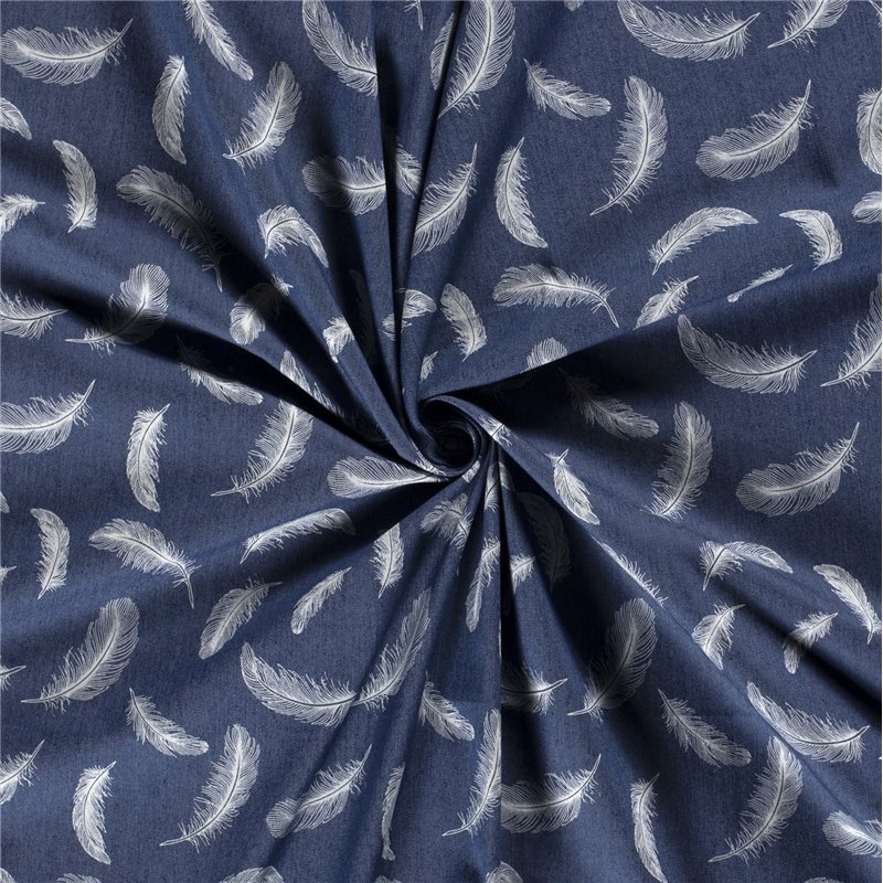 DENIM PRINT FEATHERS