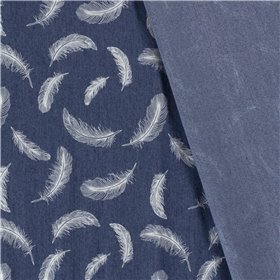 DENIM PRINT FEATHERS