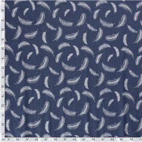 DENIM PRINT FEATHERS