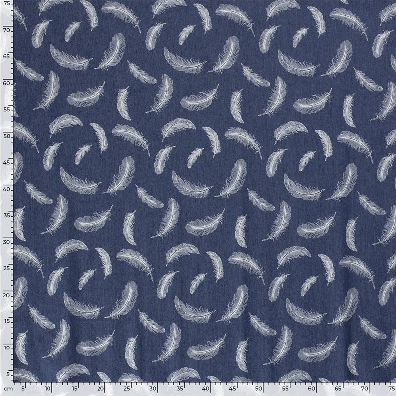 DENIM PRINT FEATHERS