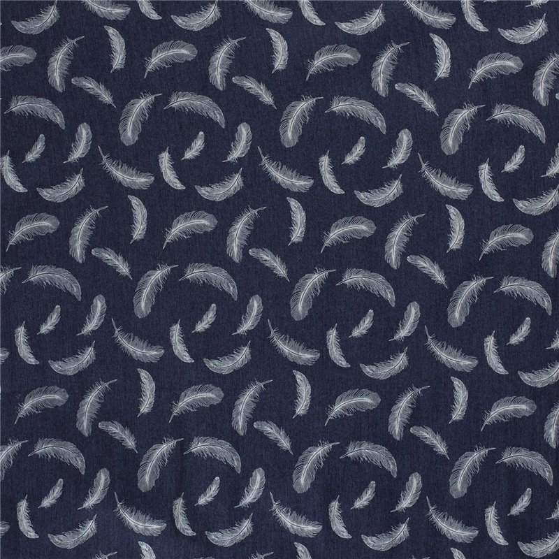 DENIM PRINT FEATHERS