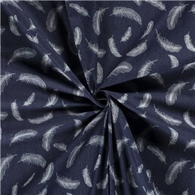 DENIM PRINT FEATHERS