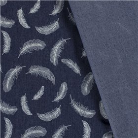 DENIM PRINT FEATHERS