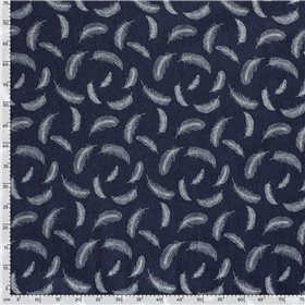 DENIM PRINT FEATHERS
