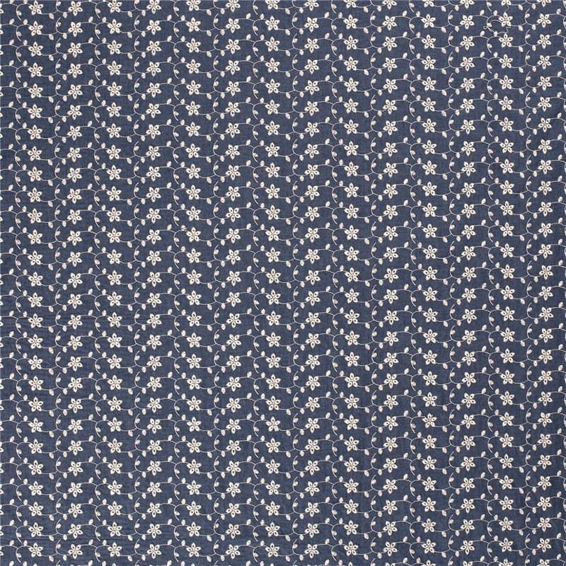 DENIM EMBROIDERY FLOWERS