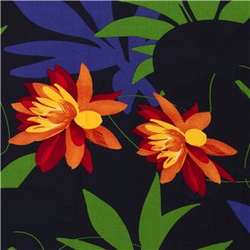 VISCOSE TWILL FLOWERS