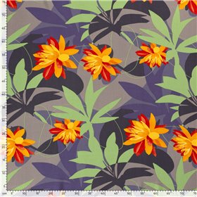 VISCOSE TWILL FLOWERS