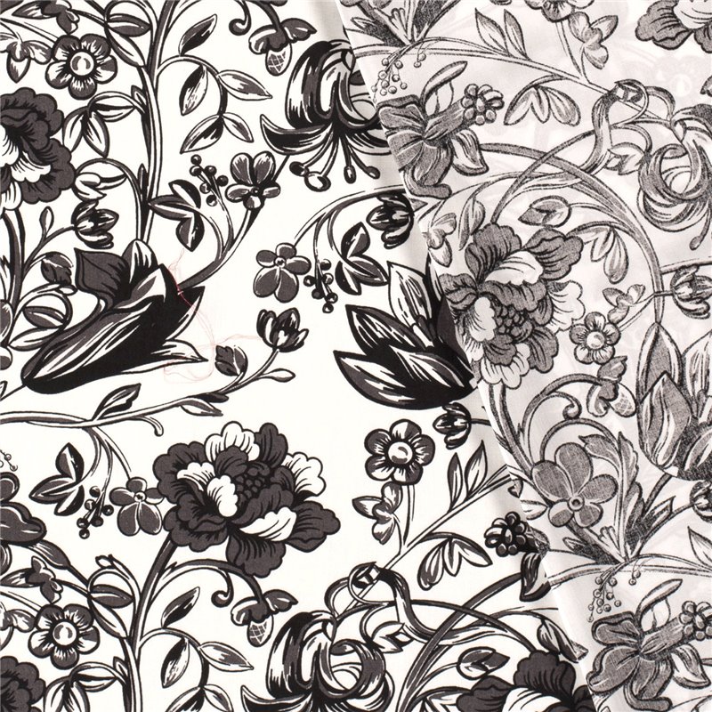 VISCOSE POPLIN PRINT FLOWERS