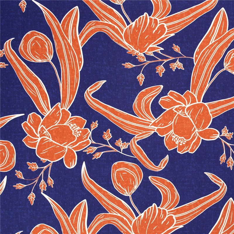 VISCOSE POPLIN PRINT LEAVES