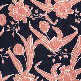 VISCOSE POPLIN PRINT LEAVES