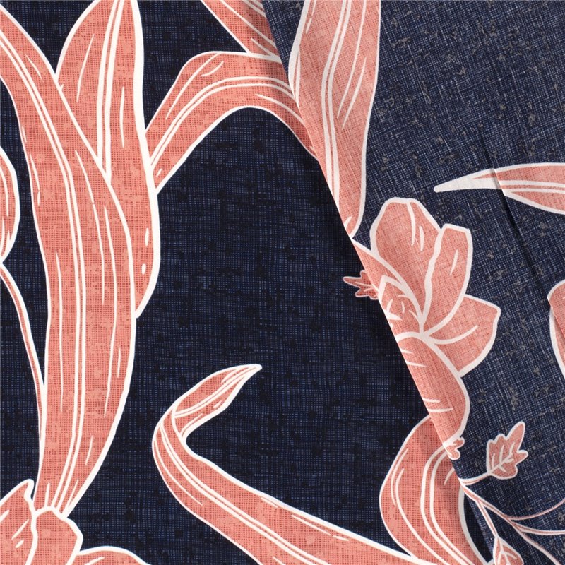VISCOSE POPLIN PRINT LEAVES