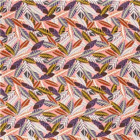 VISCOSE POPLIN PRINT LEAVES