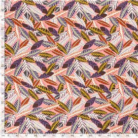 VISCOSE POPLIN PRINT LEAVES