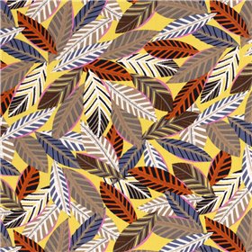 VISCOSE POPLIN PRINT LEAVES