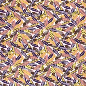 VISCOSE POPLIN PRINT LEAVES