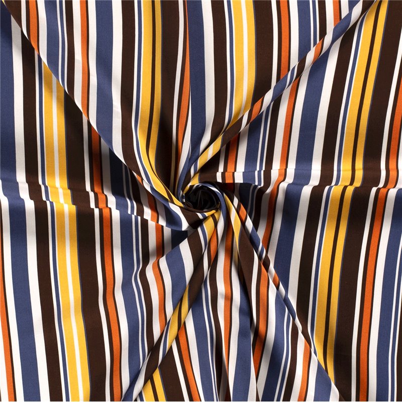 VISCOSE POPLIN PRINT STRIPES